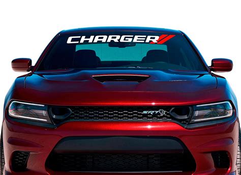 Dodge Charger Windshield Banner Decal 2011-2017 HEMI RT SXT Ralleye v6 ...