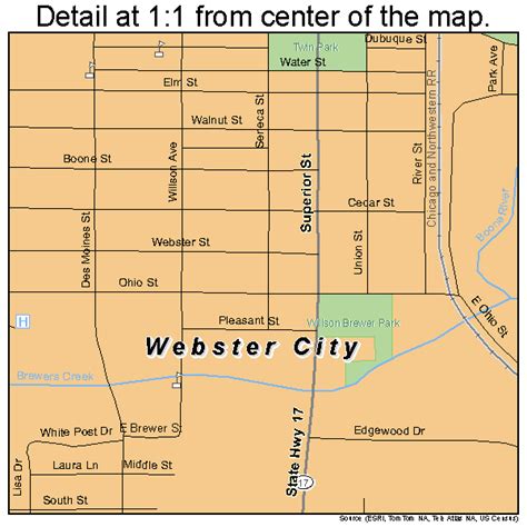 Webster City Iowa Street Map 1983145