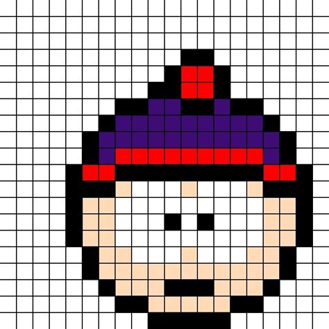 Stan marsh South Park pixel art en 2023 | Animales dibujos para ...