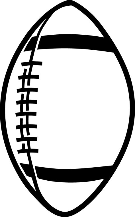 Football Outline Template - ClipArt Best | Football clip art, Football ...