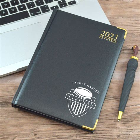 Personalised Rugby Design Diary By GiftsOnline4U | notonthehighstreet.com