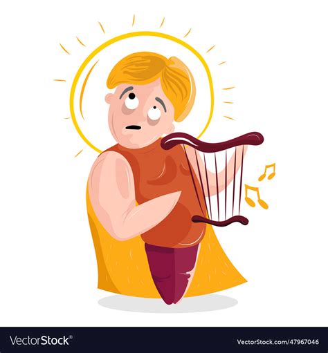 Character god orpheus Royalty Free Vector Image