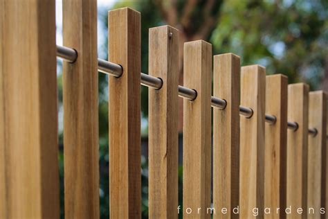 Hardwood Stainless Steel Rod Pool Fence | Timber battens, Pool fence ...