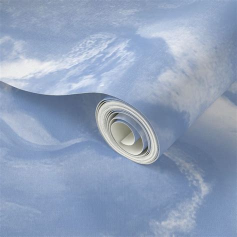 Swirling Light Wedgewood Blue - Wallpaper | Spoonflower