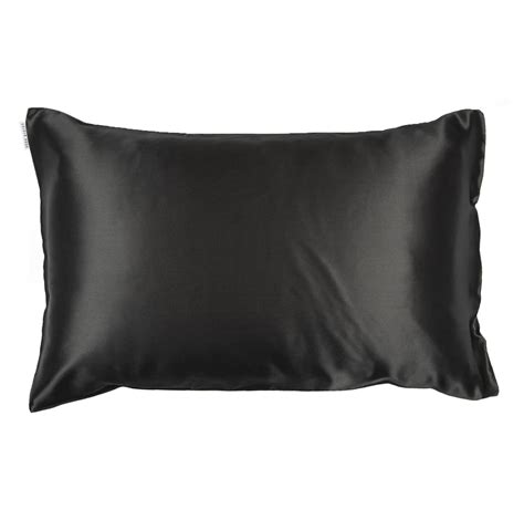 Black Silk Satin Pillowcase – G O L D E N H O U R