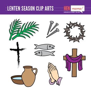 Lenten Season Clip Art Set | Lenten season, Lent symbols, Liturgical ...