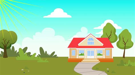 House Home Morning Cartoon - Free Background Loop - YouTube