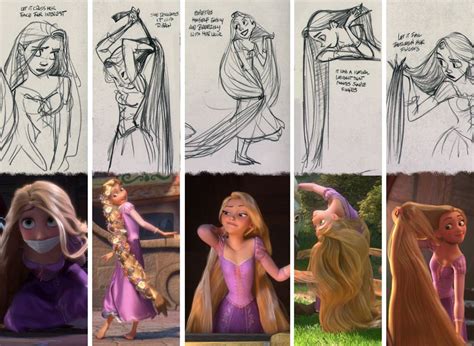 findingcorona: “ Glen Keane’s Rapunzel hair tutorial concept art and ...