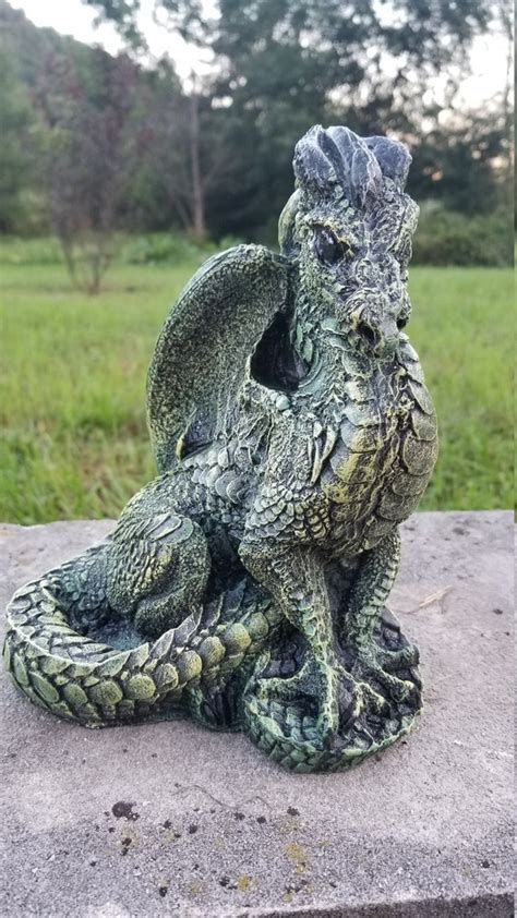 Concrete dragon statue dragon garden statue dragon yard | Etsy