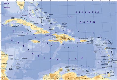 Caribbean Map • Mapsof.net