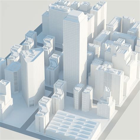 3D model of City - Simple cityscape for download – PolygonCity