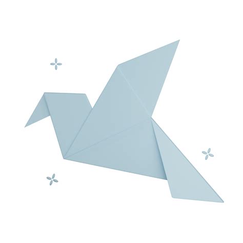 3D bird origami illustration with transparent background 9383235 PNG