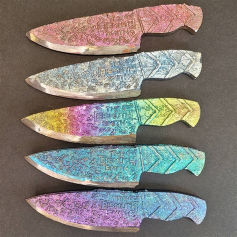 Nile Blue Bismuth Knife in Rainbow Blue Ice Blue Pink or - Etsy