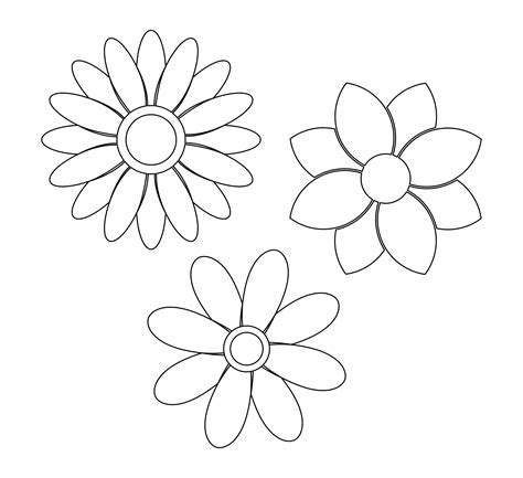 Flower Cut Out Printable Stencil Designs - Printable Word Searches