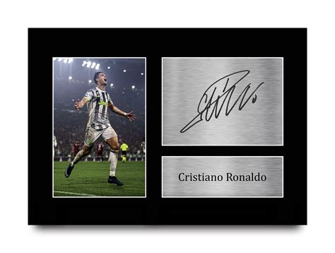 Cristiano Ronaldo Signiert a4 a3 gerahmte Drucke Autogramm Juventus ...