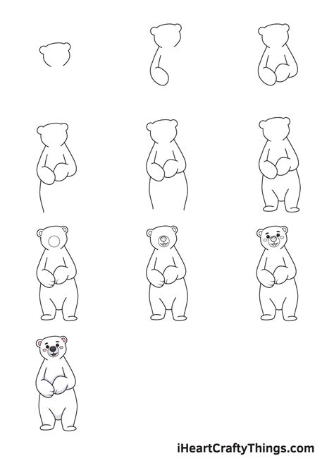 How To Draw A Polar Bear Standing Up