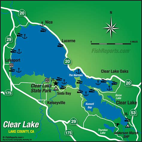 Clear Lake - Fish Reports & Map