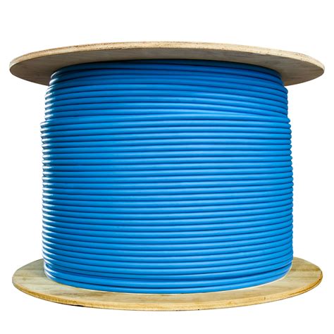 1000ft Solid Spool Bulk Cat5e Blue Ethernet Cable, CableWholesale