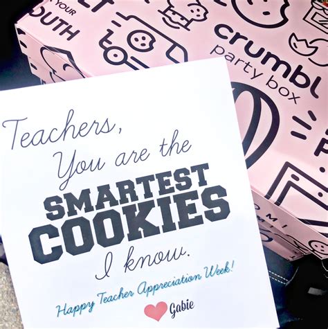 Crumbl Cookies Teacher Appreciation Gift Idea - Brie Brie Blooms