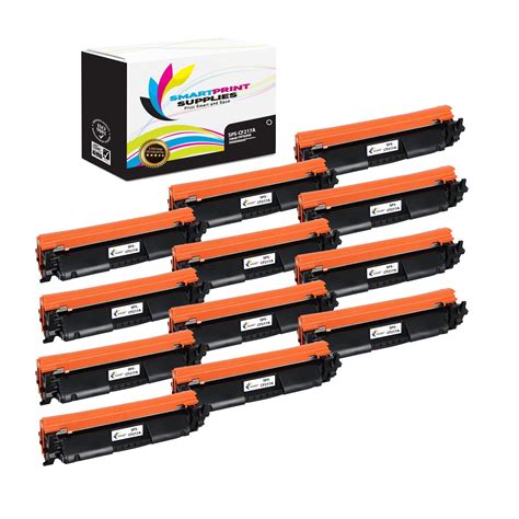 12 Pack HP 17A CF217A Replacement Black Toner Cartridge by Smart Print ...