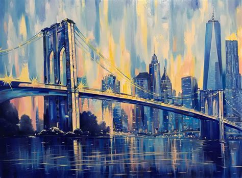 Oil painting on Canvas, Subject: Architecture and cityscapes, Abstract ...