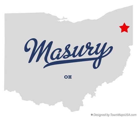 Map of Masury, OH, Ohio