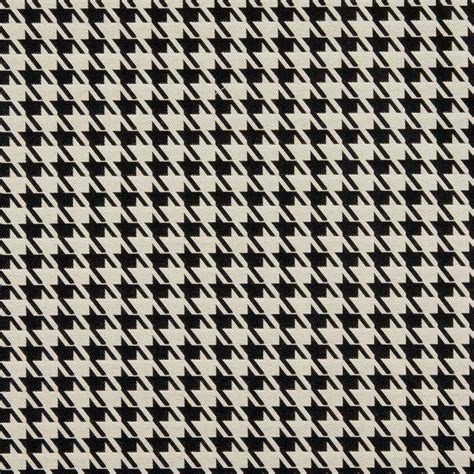 Black and White Houndstooth Pattern Damask Upholstery Fabric