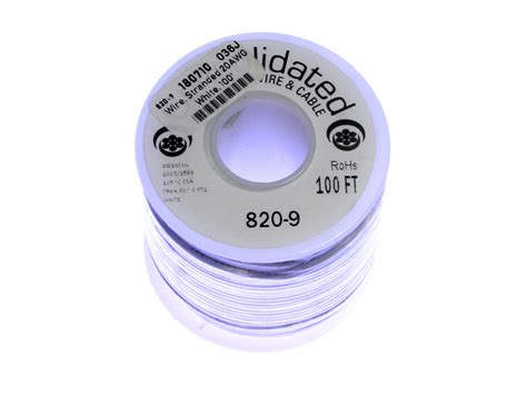 Wire, Stranded 20AWG - White, 30M (100') - Solarbotics Ltd.