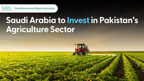 Saudi Arabia to Invest in Pakistan's Agriculture Sector - IIPS