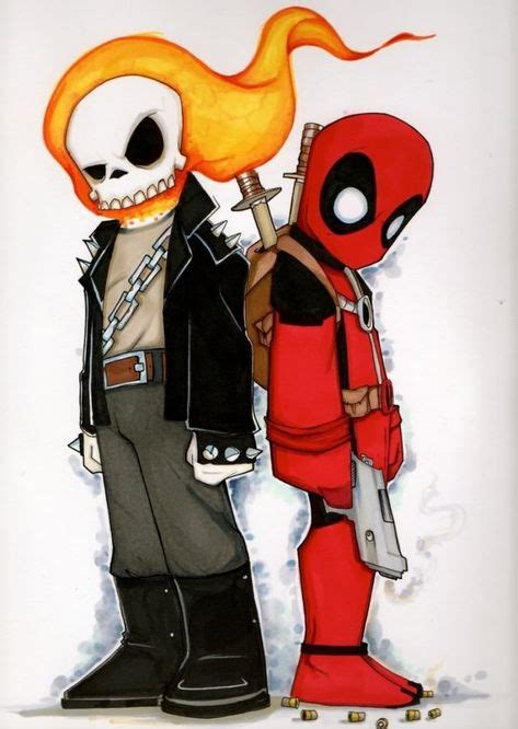 Ghost Rider & Deadpool by Chris Uminga | Deadpool | Ghost rider ...