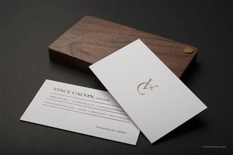 Free linen business card template Rockdesign.com