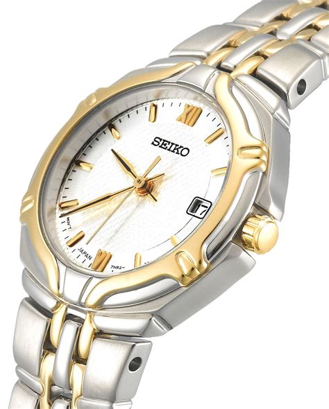 Seiko watches: Seiko Women's SXD646 Dress Two-Tone Watch