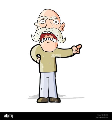 cartoon angry old man Stock Vector Image & Art - Alamy