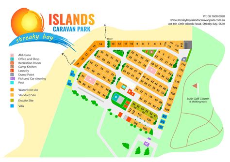 Park Map | Streaky Bay Islands Caravan Park | Tourist Caravan Park