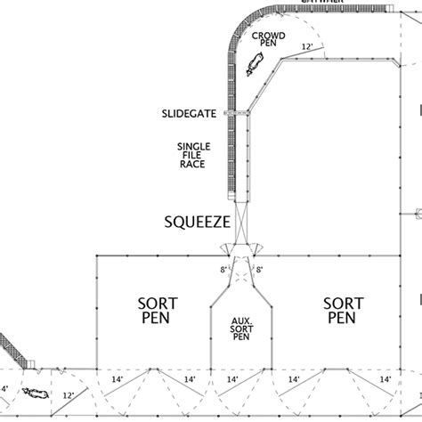 Cattle Pen Drawings | View Humane Cattle Pens and Corrals