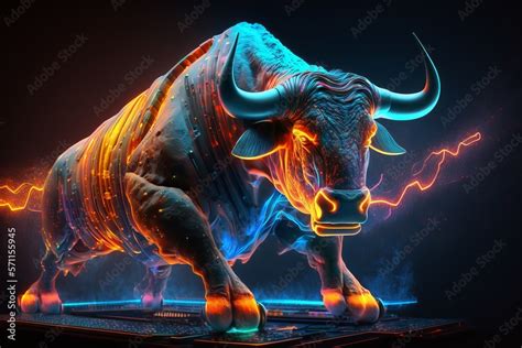 Angry Bull trading with computer, Bullist in Stock market and Crypto ...