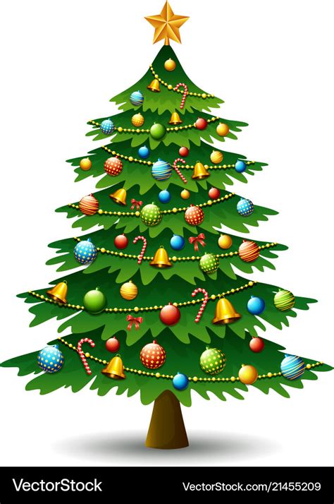 Christmas tree on a white background Royalty Free Vector