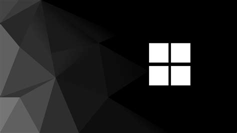 an abstract black and white background with the windows logo