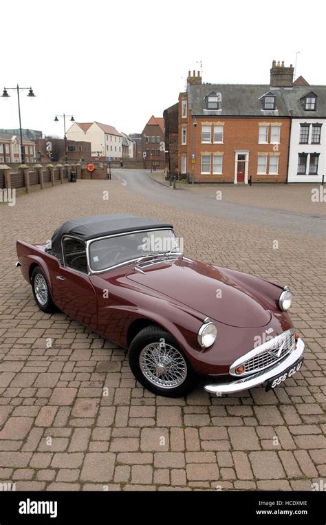 Daimler Dart convertible sports car on cobble stones Stock Photo - Alamy