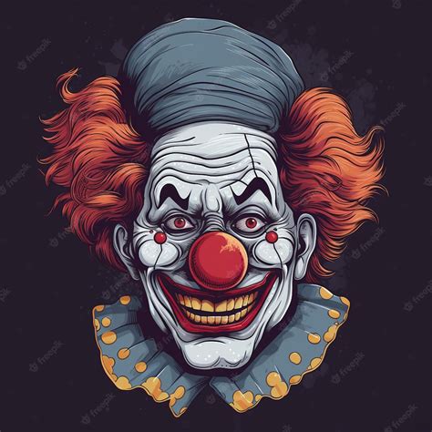 Premium Photo | Evil clown joker character art makeup face