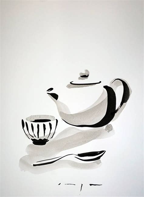 Chinese Tea Drawing | Chinese ink, Chinese art painting, Chinese tea