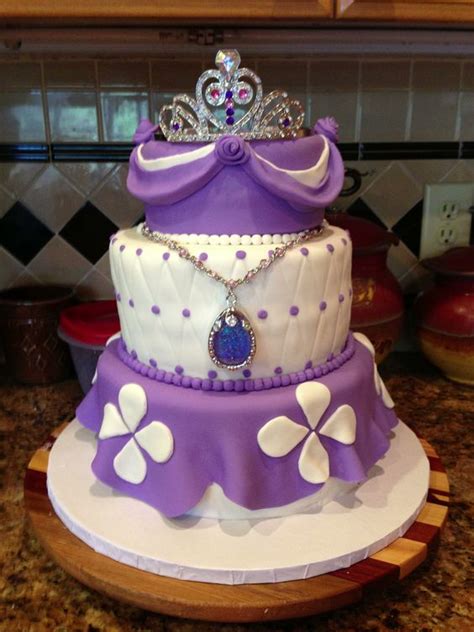 Sofia the First cake, crown and amulet from Disney Store | Cakes ...