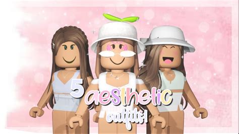 5 aesthetic outfits!|| Roblox! - YouTube