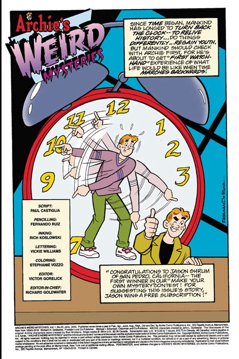 Archie S Weird Mysteries Issue 20 | Read Archie S Weird Mysteries Issue ...