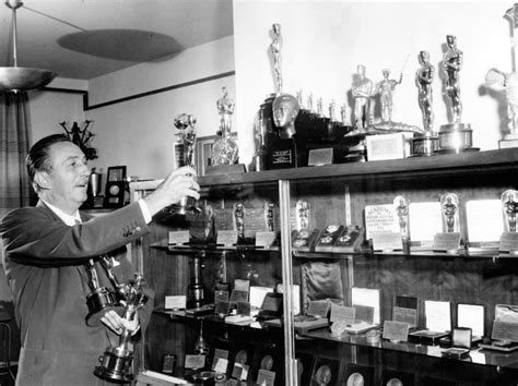 Walt Disney With All His Awards Oscars | DisneyExaminer