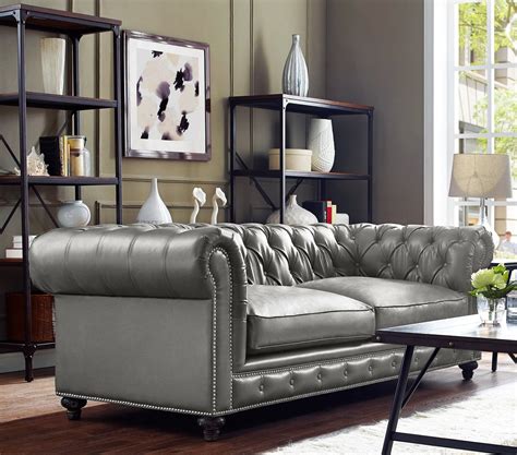 Gray Leather Couches - Home & Garden Decor