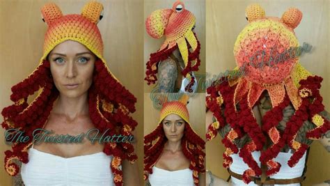 Crochet Twisted Kraken / Octopus Hat