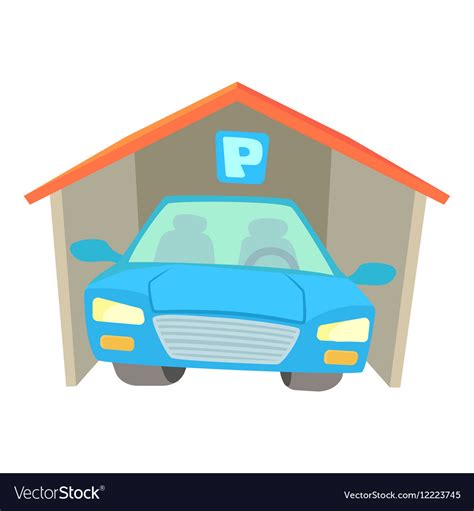 Garage icon cartoon style Royalty Free Vector Image