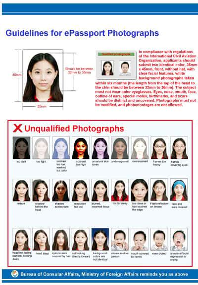 6 Taiwan passport photos for $6- 'Passport pictures for Taiwan'