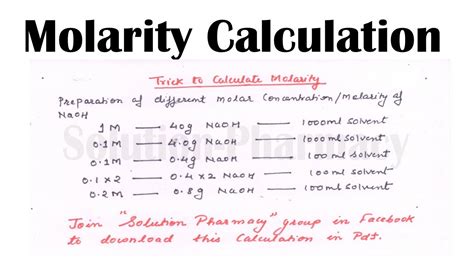 How to Calculate Molarity With Tricks | How to Calculate Molarity ...